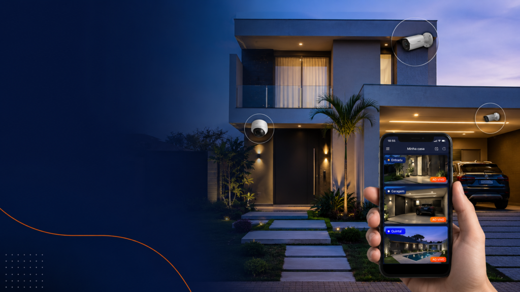 câmera inteligente residencial externa